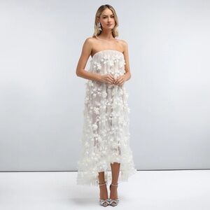 Helsi Athena Strapless Sheer Midi Dress